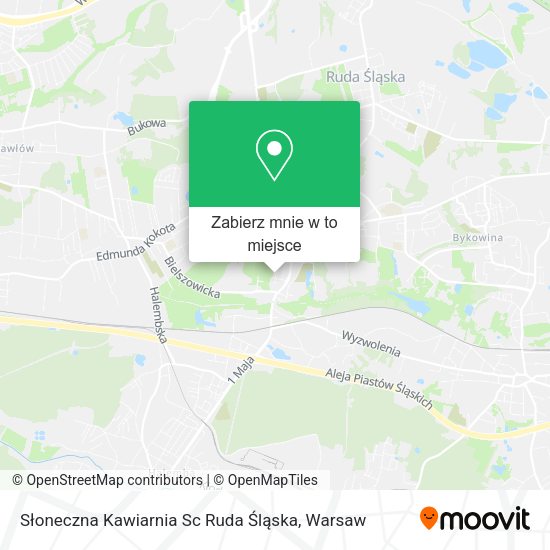 Mapa Słoneczna Kawiarnia Sc Ruda Śląska