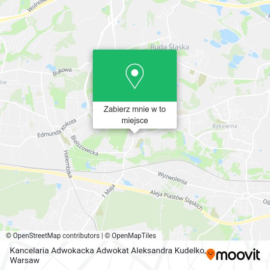 Mapa Kancelaria Adwokacka Adwokat Aleksandra Kudelko