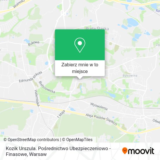 Mapa Kozik Urszula. Pośrednictwo Ubezpieczeniowo - Finasowe