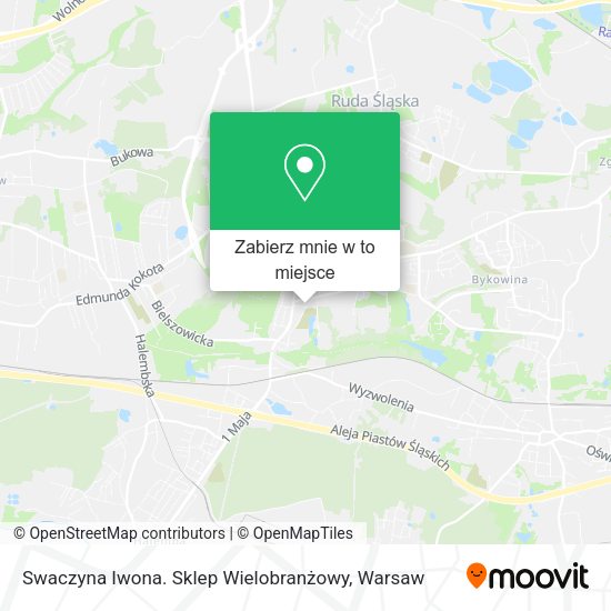 Mapa Swaczyna Iwona. Sklep Wielobranżowy