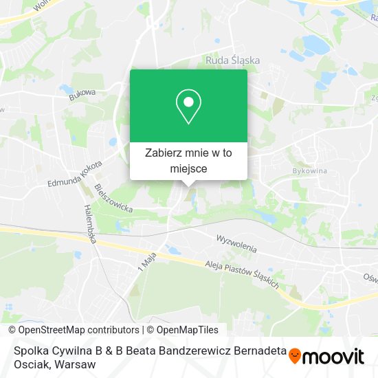 Mapa Spolka Cywilna B & B Beata Bandzerewicz Bernadeta Osciak