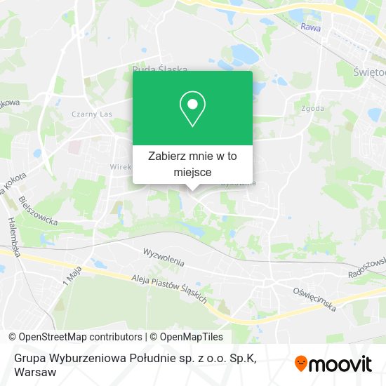 Mapa Grupa Wyburzeniowa Południe sp. z o.o. Sp.K