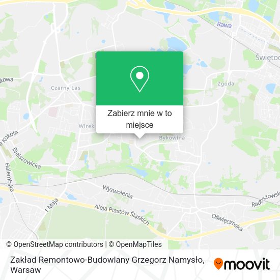 Mapa Zakład Remontowo-Budowlany Grzegorz Namysło