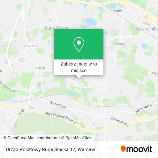 Mapa Urząd Pocztowy Ruda Śląska 17