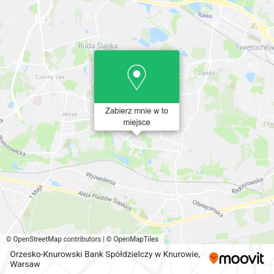 Mapa Orzesko-Knurowski Bank Spółdzielczy w Knurowie