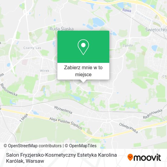 Mapa Salon Fryzjersko-Kosmetyczny Estetyka Karolina Karólak