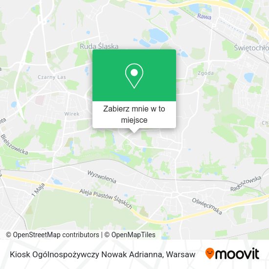 Mapa Kiosk Ogólnospożywczy Nowak Adrianna