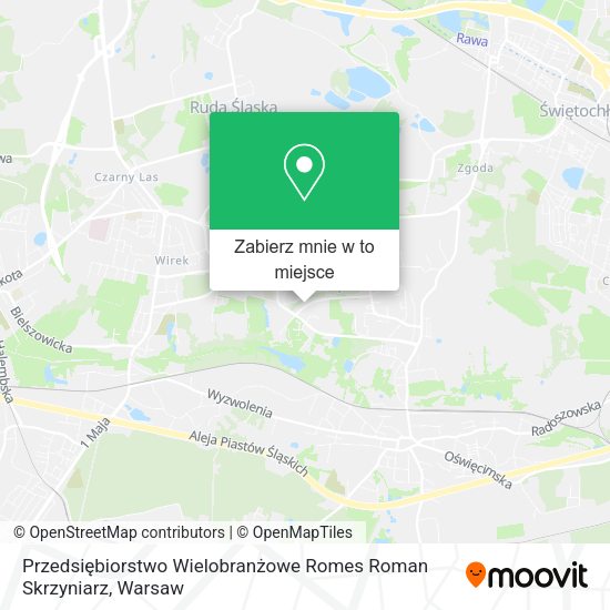 Mapa Przedsiębiorstwo Wielobranżowe Romes Roman Skrzyniarz