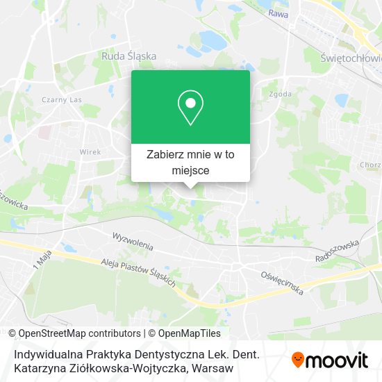 Mapa Indywidualna Praktyka Dentystyczna Lek. Dent. Katarzyna Ziółkowska-Wojtyczka