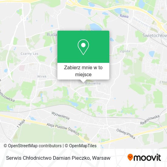 Mapa Serwis Chłodnictwo Damian Pieczko