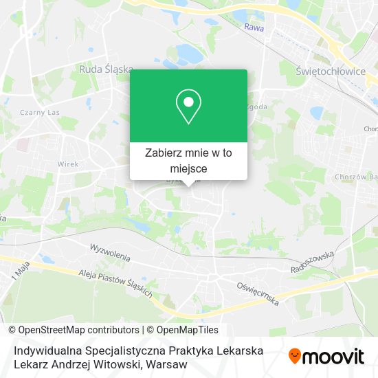 Mapa Indywidualna Specjalistyczna Praktyka Lekarska Lekarz Andrzej Witowski