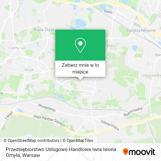 Mapa Przedsiębiorstwo Usługowo Handlowe Iwra Iwona Omyła