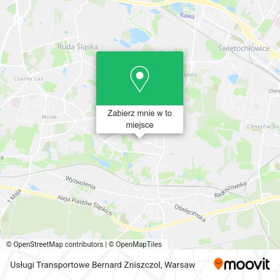 Mapa Usługi Transportowe Bernard Zniszczol