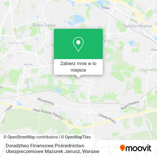 Mapa Doradztwo Finansowe Pośrednictwo Ubezpieczeniowe Mazurek Janusz