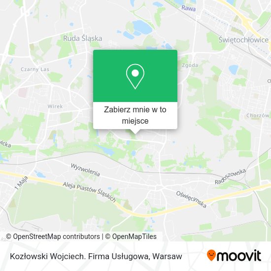 Mapa Kozłowski Wojciech. Firma Usługowa