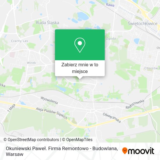 Mapa Okuniewski Paweł. Firma Remontowo - Budowlana