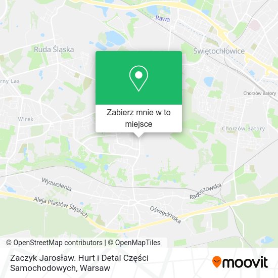 Mapa Zaczyk Jarosław. Hurt i Detal Części Samochodowych