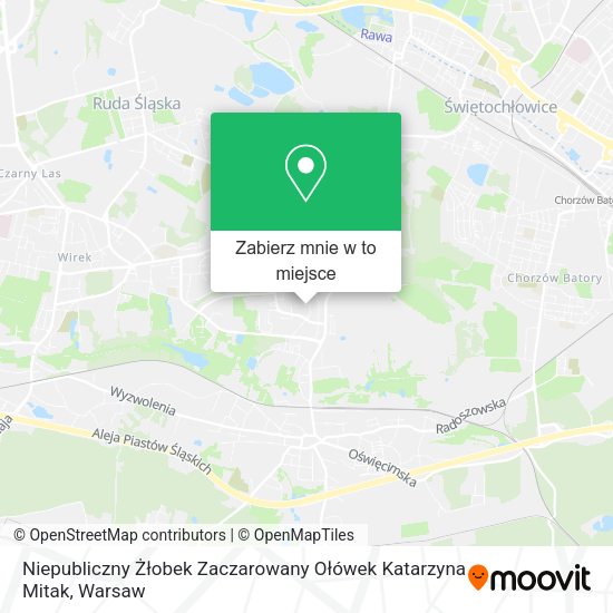 Mapa Niepubliczny Żłobek Zaczarowany Ołówek Katarzyna Mitak