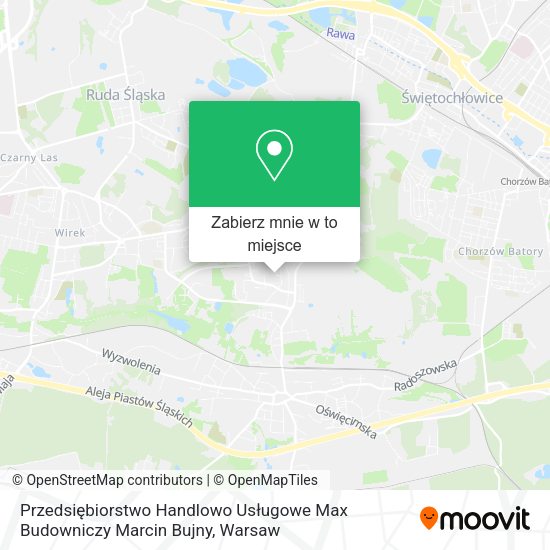 Mapa Przedsiębiorstwo Handlowo Usługowe Max Budowniczy Marcin Bujny