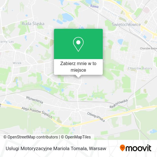 Mapa Usługi Motoryzacyjne Mariola Tomala