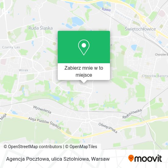 Mapa Agencja Pocztowa, ulica Sztolniowa