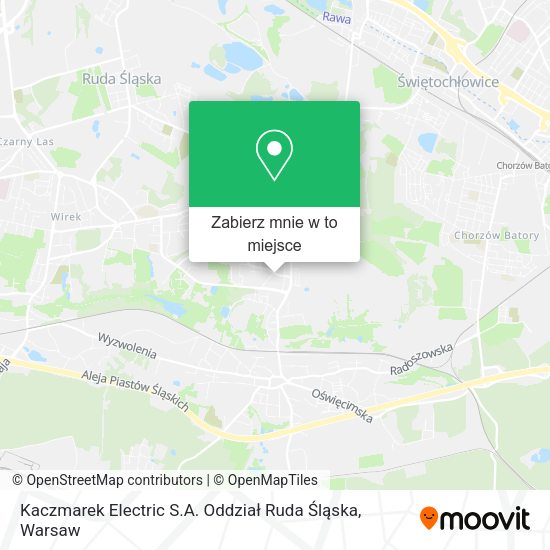 Mapa Kaczmarek Electric S.A. Oddział Ruda Śląska