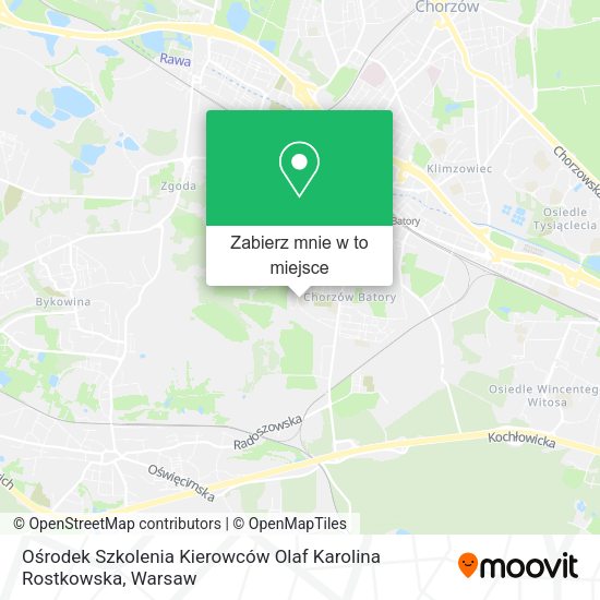 Mapa Ośrodek Szkolenia Kierowców Olaf Karolina Rostkowska