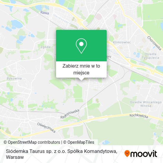 Mapa Siódemka Taurus sp. z o.o. Spółka Komandytowa