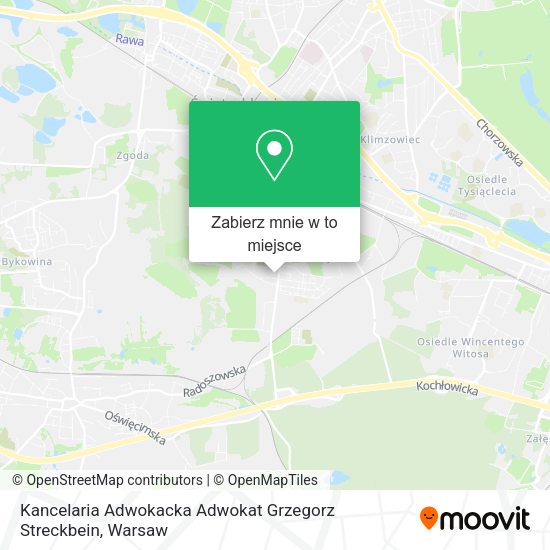 Mapa Kancelaria Adwokacka Adwokat Grzegorz Streckbein