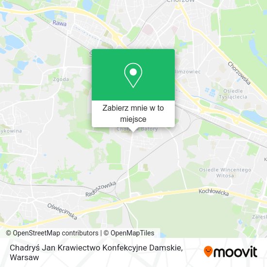 Mapa Chadryś Jan Krawiectwo Konfekcyjne Damskie