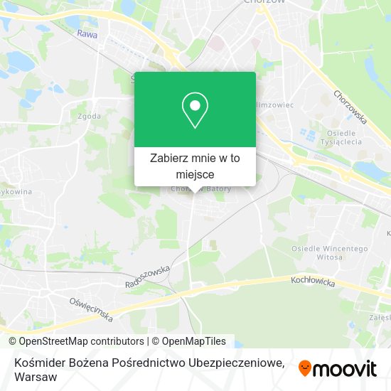 Mapa Kośmider Bożena Pośrednictwo Ubezpieczeniowe