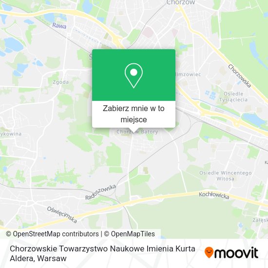 Mapa Chorzowskie Towarzystwo Naukowe Imienia Kurta Aldera