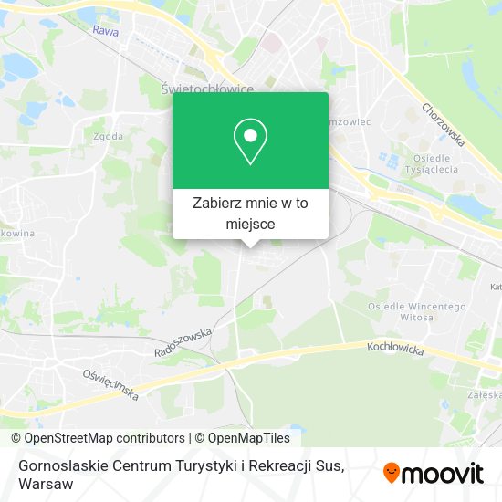 Mapa Gornoslaskie Centrum Turystyki i Rekreacji Sus