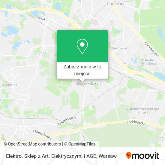 Mapa Elektro. Sklep z Art. Elektrycznymi i AGD