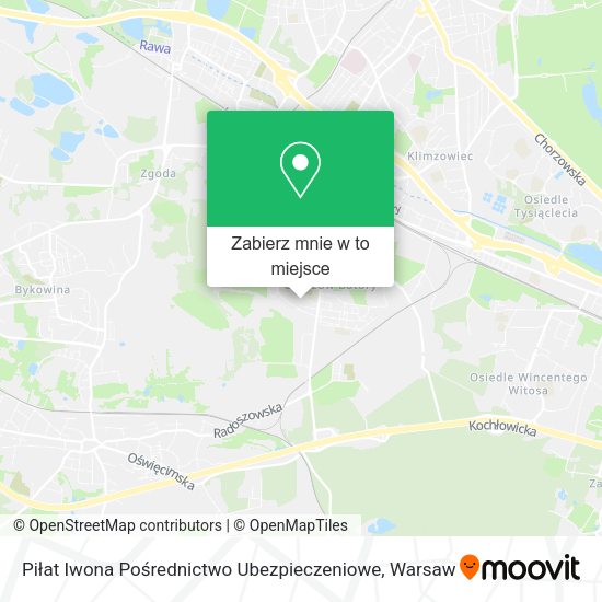 Mapa Piłat Iwona Pośrednictwo Ubezpieczeniowe