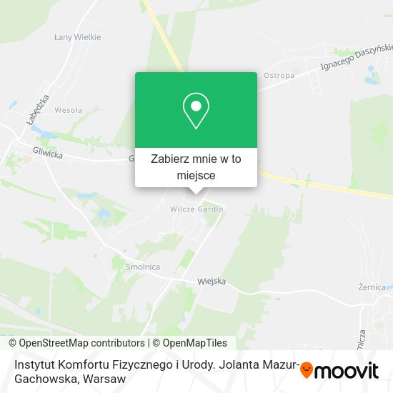 Mapa Instytut Komfortu Fizycznego i Urody. Jolanta Mazur-Gachowska