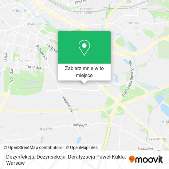 Mapa Dezynfekcja, Dezynsekcja, Deratyzacja Paweł Kukla