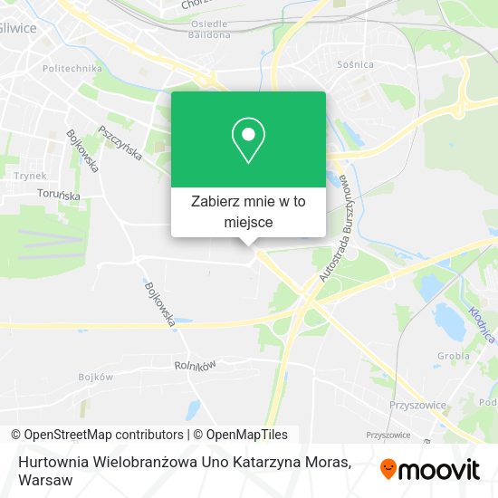 Mapa Hurtownia Wielobranżowa Uno Katarzyna Moras