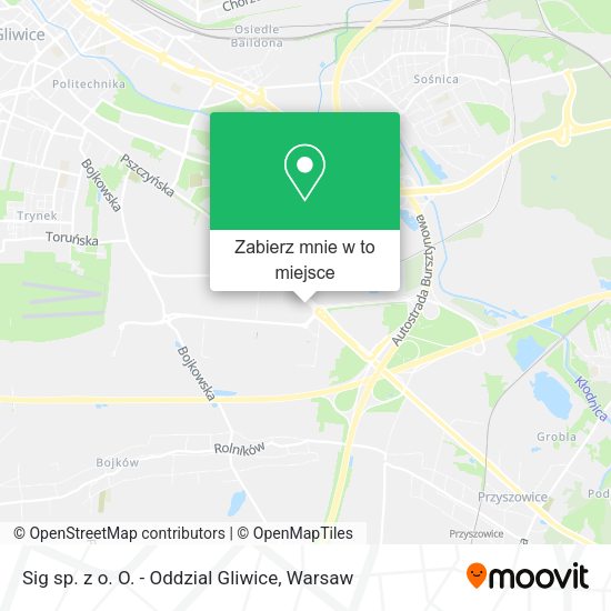 Mapa Sig sp. z o. O. - Oddzial Gliwice