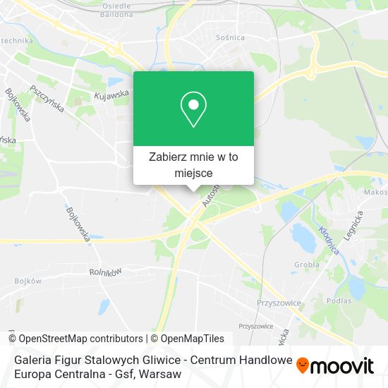 Mapa Galeria Figur Stalowych Gliwice - Centrum Handlowe Europa Centralna - Gsf