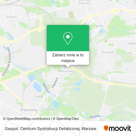 Mapa Gaspol. Centrum Dystrybucji Detalicznej