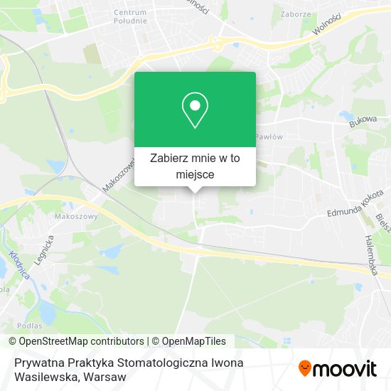 Mapa Prywatna Praktyka Stomatologiczna Iwona Wasilewska