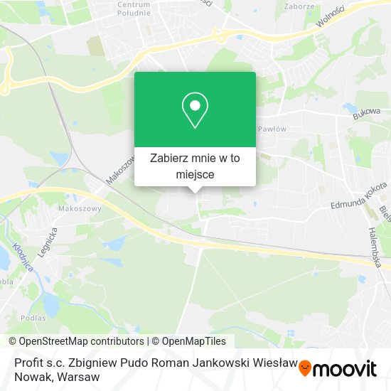 Mapa Profit s.c. Zbigniew Pudo Roman Jankowski Wiesław Nowak