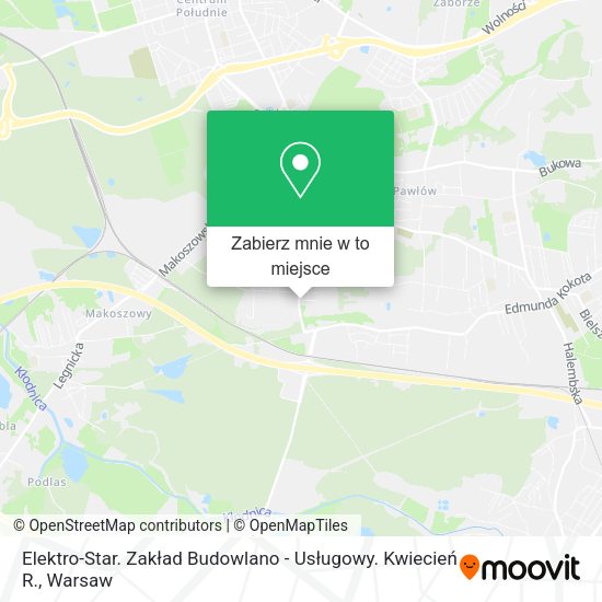 Mapa Elektro-Star. Zakład Budowlano - Usługowy. Kwiecień R.