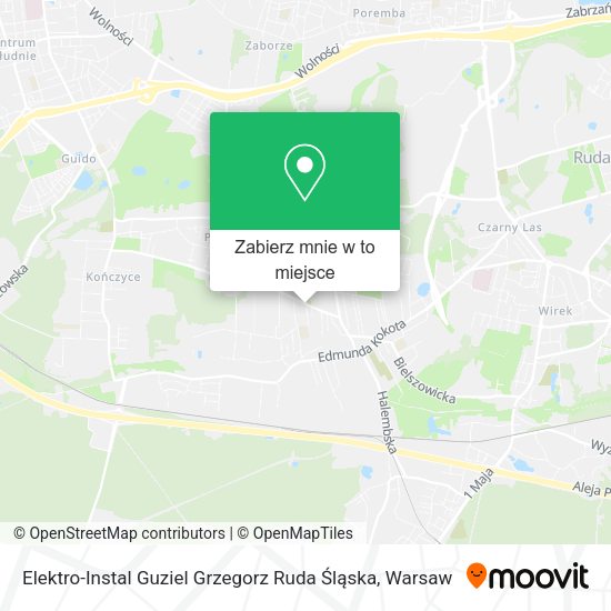 Mapa Elektro-Instal Guziel Grzegorz Ruda Śląska