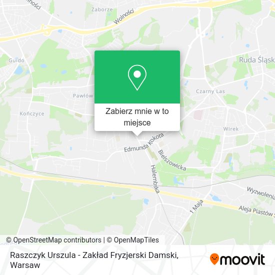 Mapa Raszczyk Urszula - Zakład Fryzjerski Damski