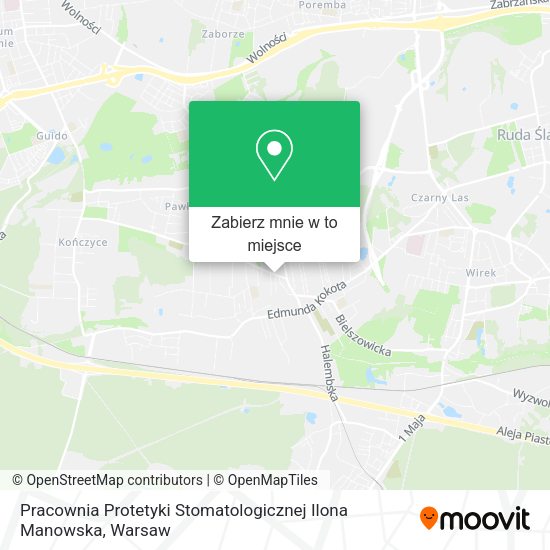 Mapa Pracownia Protetyki Stomatologicznej Ilona Manowska