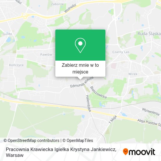 Mapa Pracownia Krawiecka Igiełka Krystyna Jankiewicz