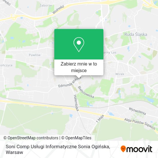 Mapa Soni Comp Usługi Informatyczne Sonia Ogińska