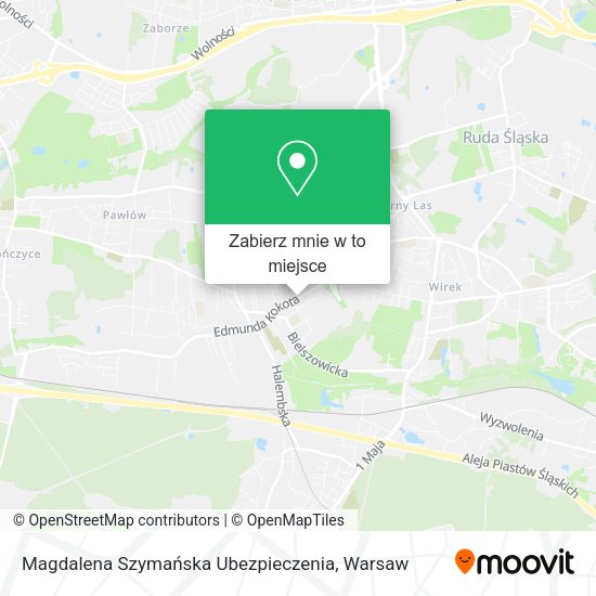 Mapa Magdalena Szymańska Ubezpieczenia